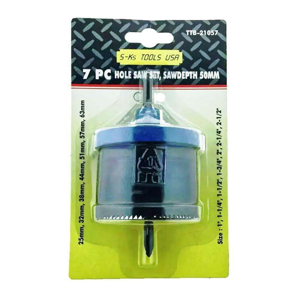 S-Ks TTB-21057 7pcs. Hole Saw Set | S-Ks Tools USA by KHM Megatools Corp. S-Ks TTB-21057 7pcs. Hole Saw Set | S-Ks Tools USA by KHM Megatools Corp.